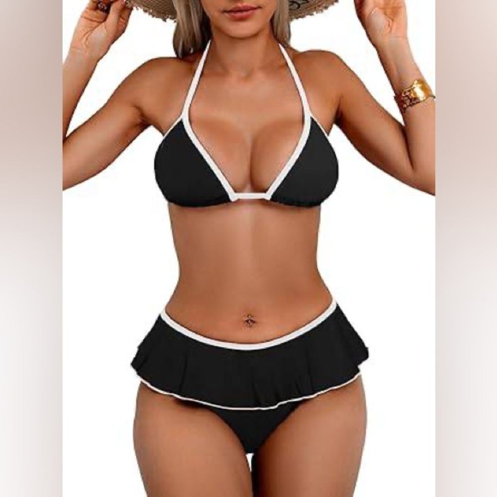Swimall - Women's Skirt Bikini Set - Size Large